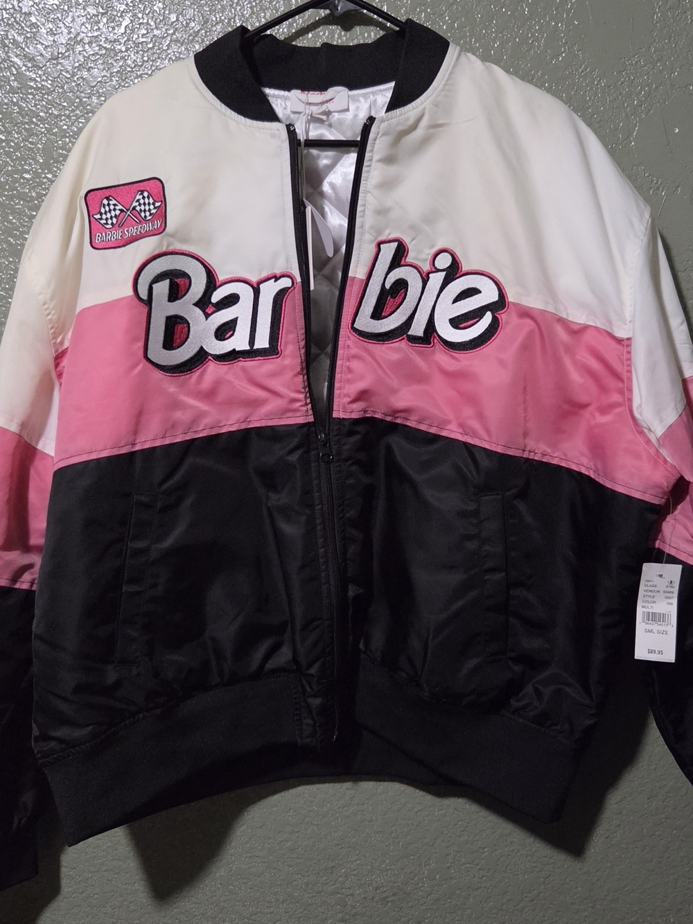 Barbie Colorblock Jacket in Pink, White & Black